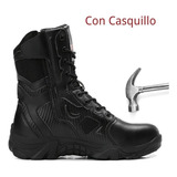 Botas Tacticas Seguridad Antiderrapante Militares, Casquillo