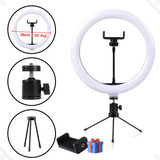 Ring Light 26cm Com Tripé Mesa Para Celular + Suporte Envio