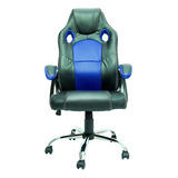 Cadeira Gamer Giratória Em Couro Sintético Best Cor Azul