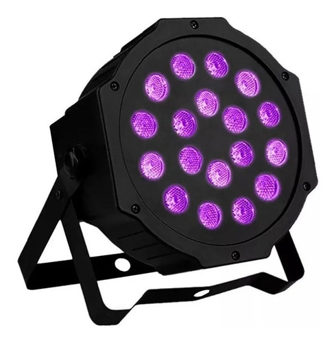 Foco 18 Led Uv Negro Luz Ultravioleta Para Fiestas Flour 