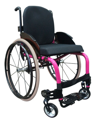Cadeira De Rodas Monobloco M3 Premium 40cm Rosa Pink 