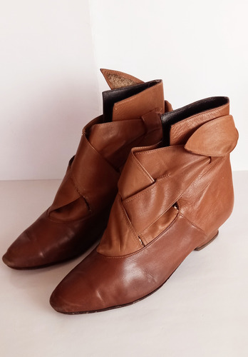 Botas De Mujer Cortas De Cuero Marrón Claro No. 36