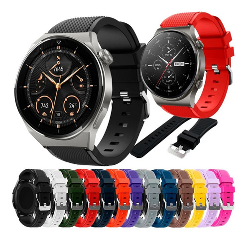 Kit 3 Correas Sport Silicon Para Huawei Watch Gt 3 Pro 46mm