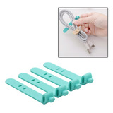 4 Pcs Solid Color Cable Winder Organizer Holder Line Fixer W