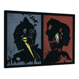 Quadro Batman E Mulher Gato Coringa E Arlequina Joker04b