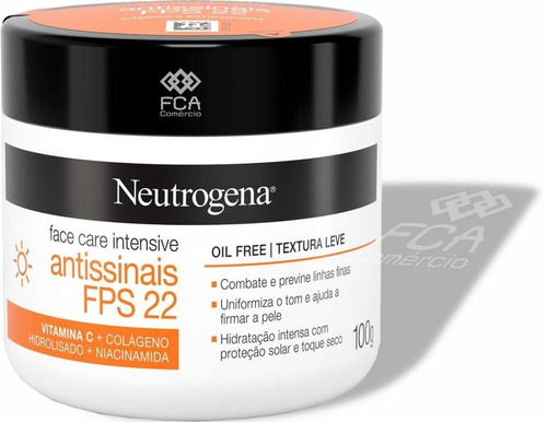 Creme Neutrogena Antissinais Face Care Intensive Fps22 100g