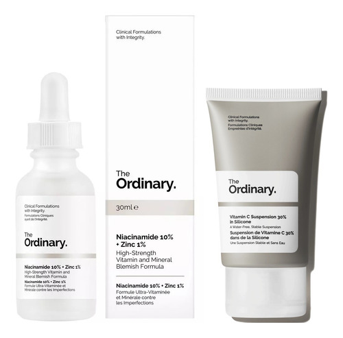 Combo The Ordinary Niacinamide 10% + Crema Vitamin C 30%