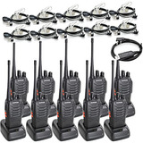 Walkie Talkie Bidireccional + Auriculares 16 Canales 10 Und