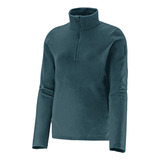 Blusa Gola Alta Fleece Salomon Polar Lt Hz Azul Feminino