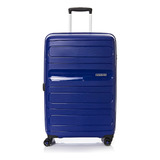 Mala De Viagem Masculina E Feminina Sunside Média Azul Lisa American Tourister