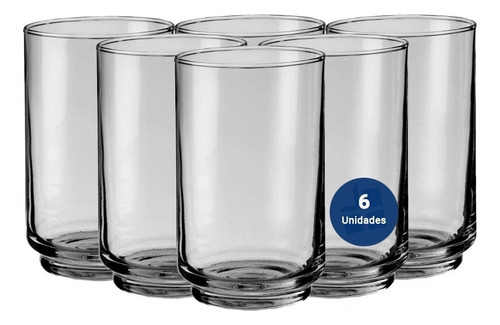 Vaso Jerico 350cc Trago Largo X6und Rigolleau Color Transparente