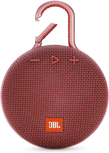 Jbl Clip 3, Fiesta Red - Altavoz Bluetooth Impermeable, Dur.