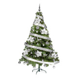 Arbol Navidad Tronador 1,80mt + Kit 60 Plata Black Friday