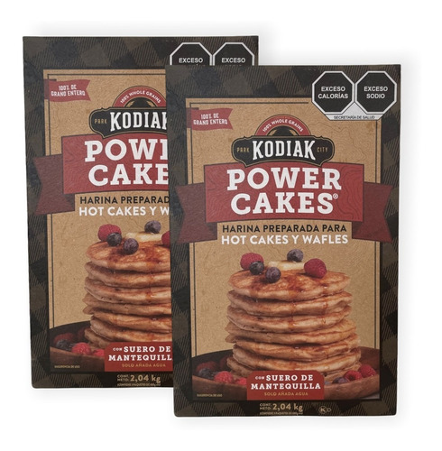 2 Harina Para Hot Cakes Wafles Proteína 4kg Kodiak Cakes