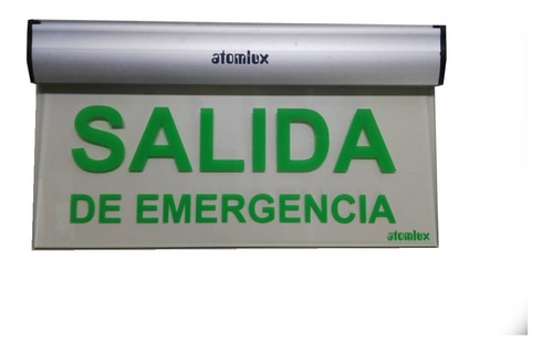 Cartel Señalizador Atomlux Salida De Emergencia Aluminio