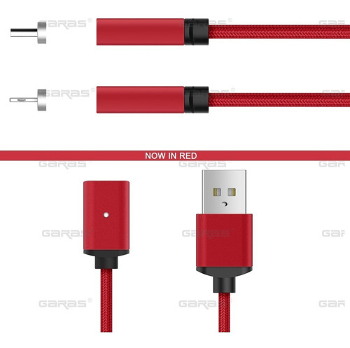 Cable Manegtico Con Puntas Tipo C/micro Usb/iPhone 3 En 1