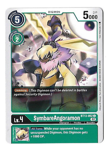 Digimon Ccg Symbareangoramon - Common Bt13 Frete Incluso