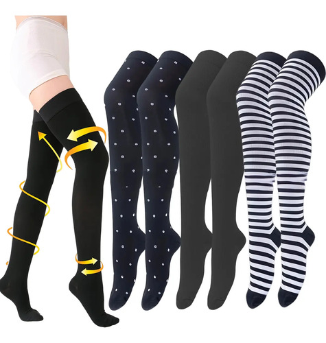 Unisex Medias De Compresion Prevent Par Varices Circulacion