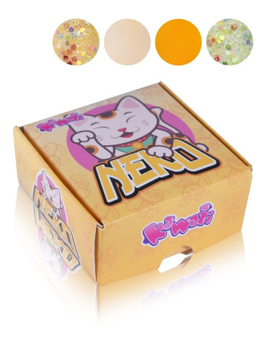 Coleccion Acrilicos Para Uñas Kawaii 4 Colores Neko