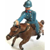 Miniatura Soldado Cavaleiro Chumbo França Antigo Polícia