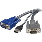 Cable Usb Vga Ultra Delgado 2 En 1 Startech Svusbvga6 Kvm 