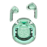 Audífonos Inalámbricos Acefast T8 Cristal Led Ipx4 Táctil Color Verde