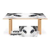 Vinilo Para Mesa Ojos Lobo Siberiano Perro Animal Wild