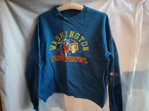 Buzo Vintage Retro Washington Superbowl Talle L Grafico