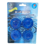 Pastillas Inodoro Water Cloro Azul Tanque Poceta 4 Piezas