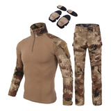 Playera T Airsoft War Game, Camisa Y Pantalones, Coderas Y