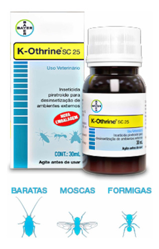 K-othrine Elimina Baratas Moscas Formigas Sc 25 Bayer 30ml