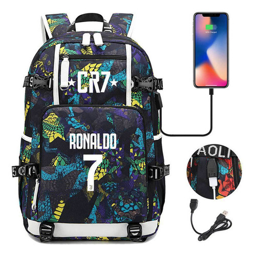 Chevvy Mochilas De Cristiano Ronaldo Con Puerto De Carga Usb