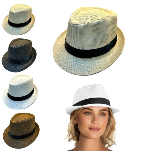 Sombrero Gorro Panamá Tanguero Cotillón - Pack X 24 Unidades