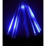 Chuva Meteoro Cascata 8 Tubos 384 Leds Iluminação Natal Cor Das Luzes Azul 110v