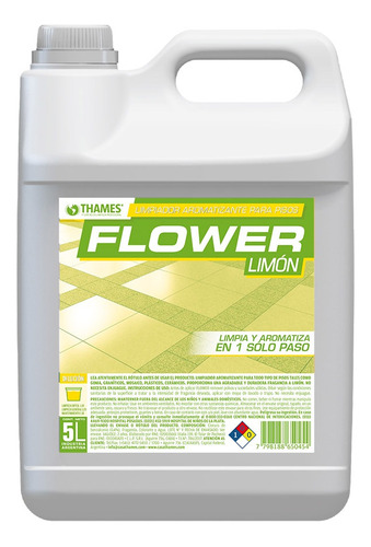 Liquido Limpia Piso Desodorante Flower Bidón 5l