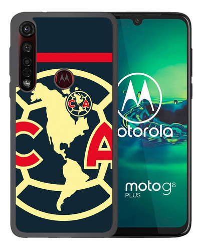 Funda Moto G8 Plus Club America Arte Logo Tpu Uso Rudo