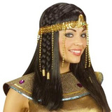 Disfraz Cleopatra Egipcia Brazalete Vincha Y Peluca Reina