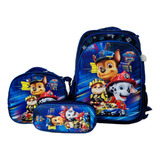 Combo Escolar Maleta + Lonchera + Cartuchera Paw Patrol.