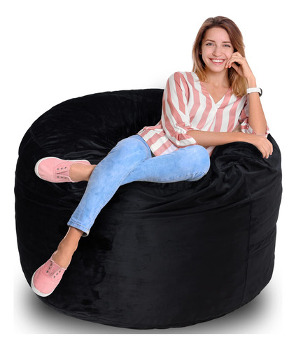 Homguava Puf Chair: 3' Bean Bags Con Relleno De Espuma Visco