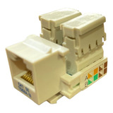 Conector Rj45 Femea Cat5e Bege Keystone Pacote C/100pçs