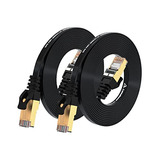 Cable Ethernet Blindado Cat 7, 8 Pies, Paquete De 2 (cable D