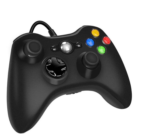 Control Joystick China Genérica Compatible Con Xbox 360-pc Con Cable Negro