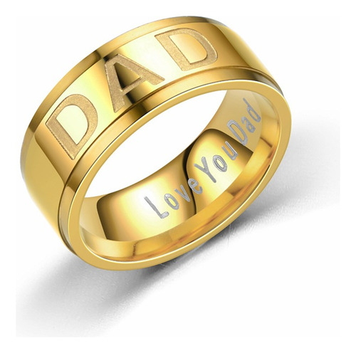 Anillo Couple Ring Dad De Acero De Titanio Para Hombre, Rega