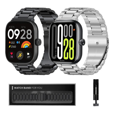 Luchefat 2pzs Correa Acero Inoxidable Para Redmi Watch 6\u002F5\u002F4 Y Xiaomi Band 9\u002F8 Pro | MercadoLibre