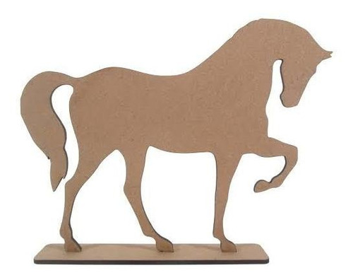 Pack 10 Caballos Madera Con Base Centro Mesa Country