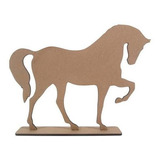 Pack 12 Caballos Madera Con Base Centro Mesa Country