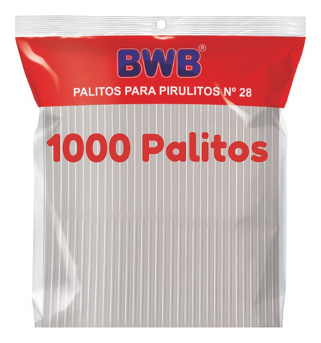 Kit 1000 Palito De Pirulito Transparente 28cm Bwb Embalagens