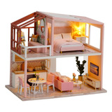 Casa De Muñecas En Miniatura Con Muebles Artesanías