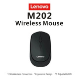 Mouse Lenovo M202 Wireless Mouse 1600 Dpi 2.4 Ghz Optico 