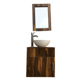 Kit Baño Gabinete+lavabo Ovalin +espejo +llave Monomando 